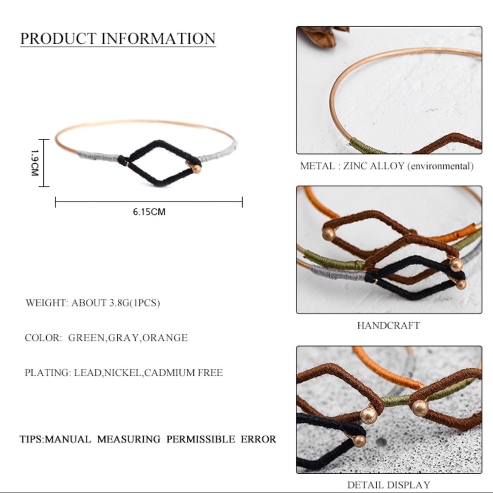 Thread Wrapped Bangle - Picture 3 of 3